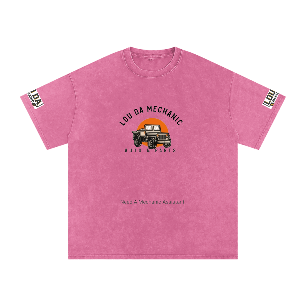 Snow Washed Oversized Cotton T-Shirt